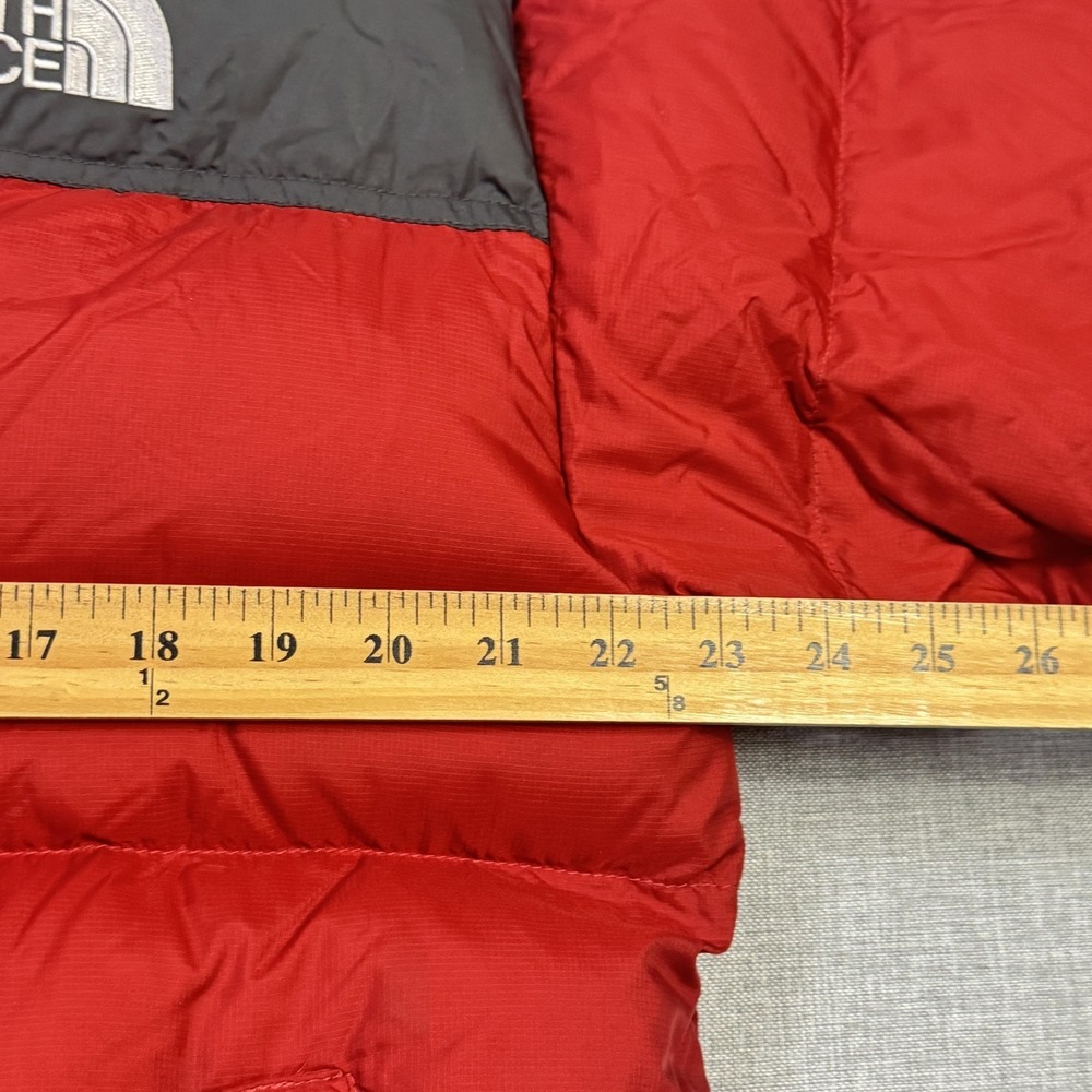 The North Face Puffer Jacket Mens Large Red Hooded 700 Fill Down Insulated - Picture 10 of 16